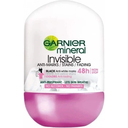 Garnier Invisible 48h 1×50 мл, антиперспирант против плесени: цены и характеристики