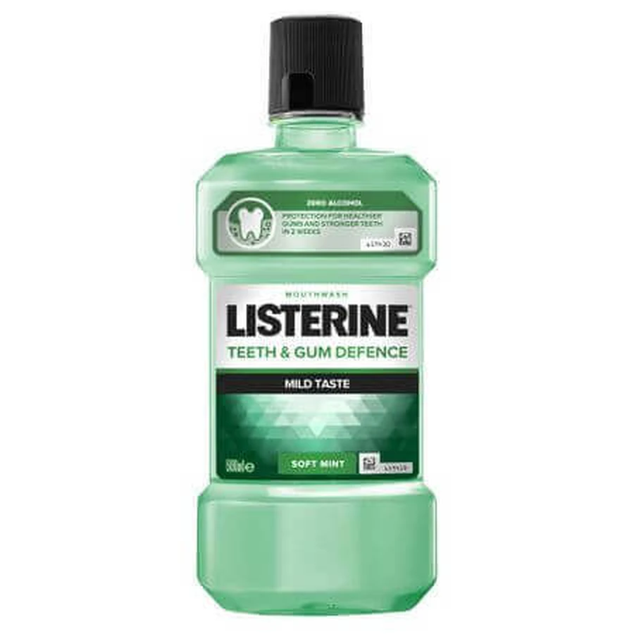 Ополіскувач для порожнини рота Teeth & Gum Defence з м'яким смаком, 500 мл, Listerine: ціни та характеристики