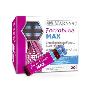 Ферробин Макс с железом, цинком и витаминами, 20 флаконов, Marnys