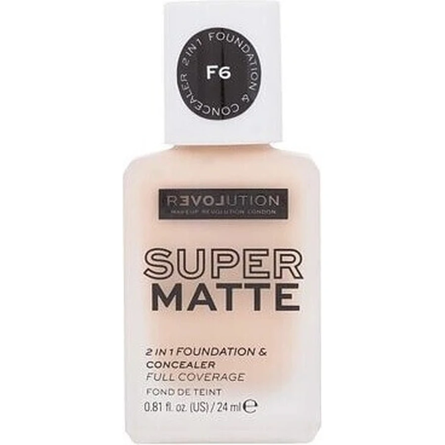 Revolution Relove, Supermatte Foundation F6, косметика 1×24 мл, макияж: цены и характеристики
