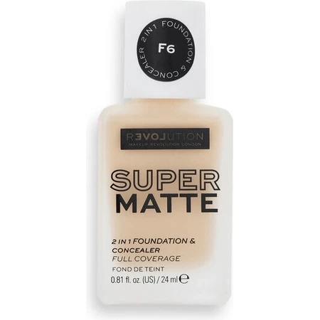 Revolution Relove, Supermatte Foundation F6, косметика 1×24 мл, макияж: цены и характеристики