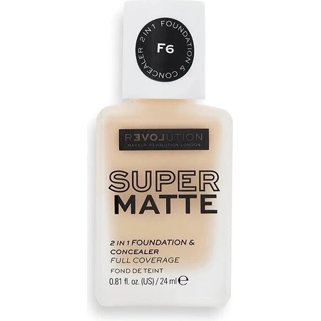 Revolution Relove, Supermatte Foundation F6, косметика 1×24 мл, макияж: цены и характеристики
