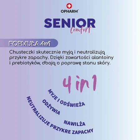 Opharm Senior Comfort 4в1, вологі серветки, 72 шт.: ціни та характеристики