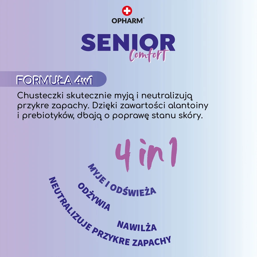 Opharm Senior Comfort 4в1, вологі серветки, 72 шт.: ціни та характеристики
