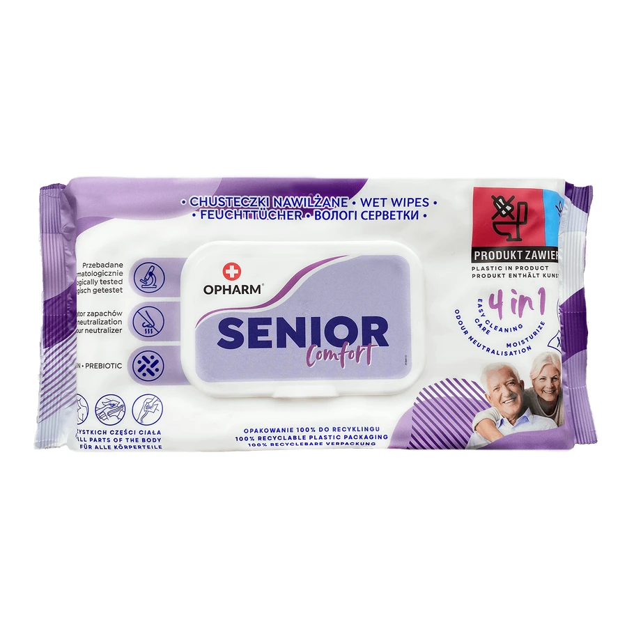 Opharm Senior Comfort 4в1, вологі серветки, 72 шт.: ціни та характеристики