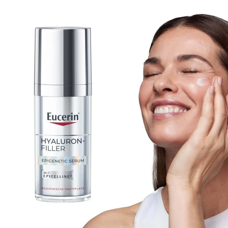 Епігенетична сироватка Eucerin Hyaluron-Filler Epigenetic Serum, антивікова сироватка, 30 мл: ціни та характеристики