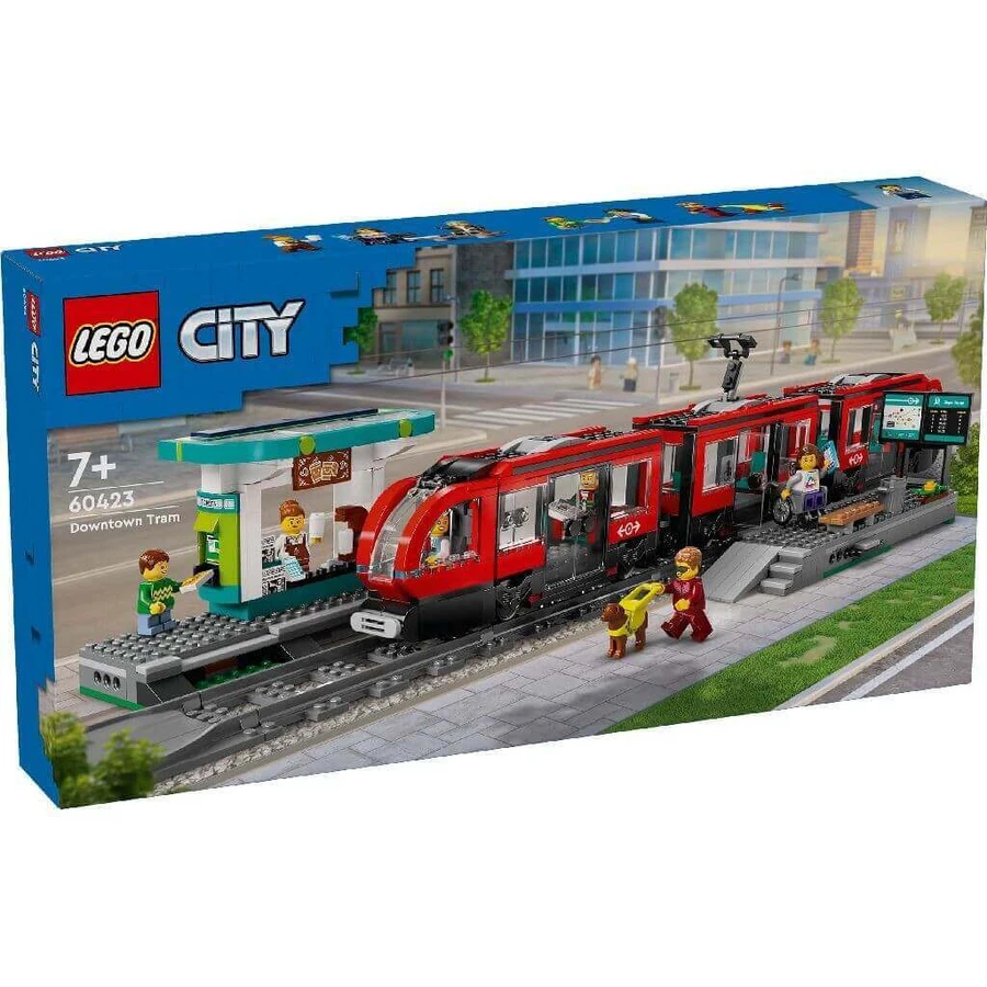 Вокзал і трамвай у центрі міста, 7+ років, 60423, Lego: ціни та характеристики