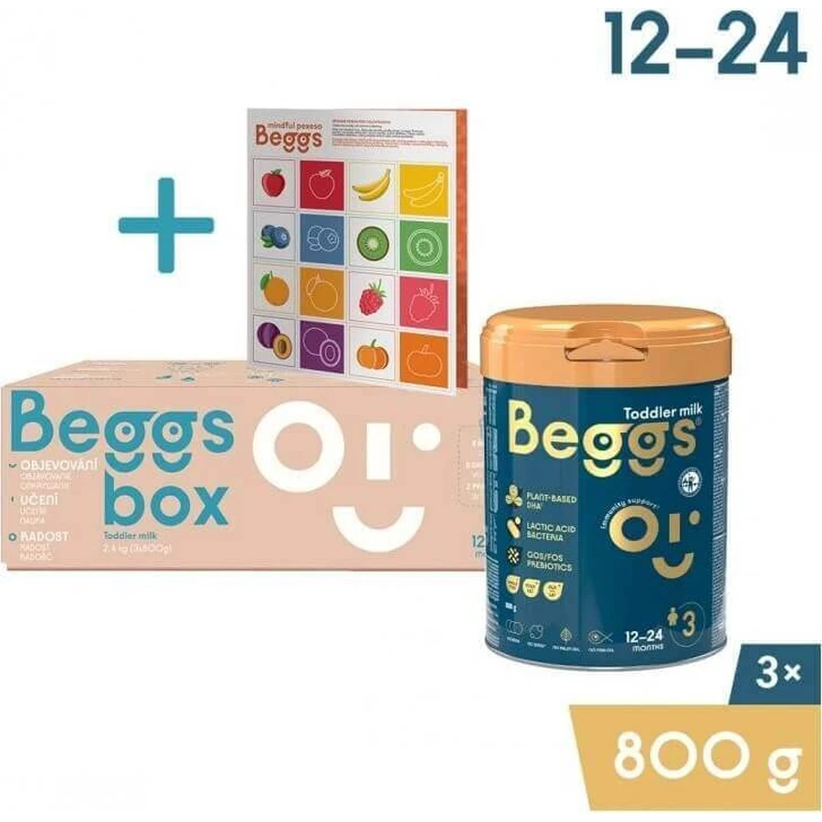 Молоко для малышей Beggs 3, Beggs box+ pexeso 3×800 г, молоко для малышей: цены и характеристики