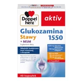 Doppelherz Aktiv Доппельгерц актив Глюкозамін 1550 Суглоби + МСМ, 40 капсул