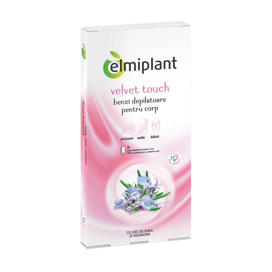Полоски для эпиляции тела Velvet touch, 12 полосок + 2 салфетки, Elmiplant: цены и характеристики