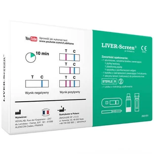 Тест на визначення фізіологічного стану печінки Liver-Screen, тест для оцінки фізіологічного стану печінки, 1 шт.