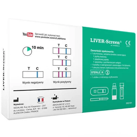 Тест Liver-Screen, тест для оценки физиологического состояния печени, 1 штука: цены и характеристики