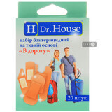 Набор пластырей медицинских "в дорогу" бактерицидных тканых "h dr. house"  №20