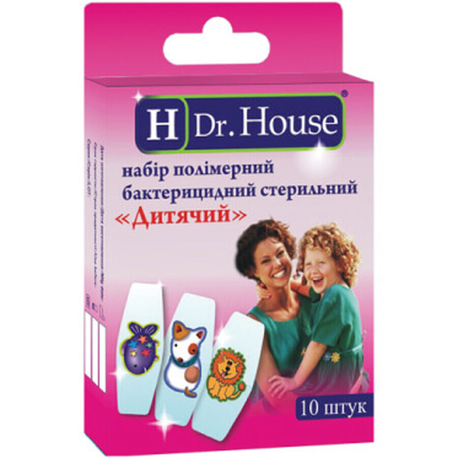 Набор пластырей медицинских "детский" стерильных бактерицидных полимерных "h dr. house"  №10: цены и характеристики