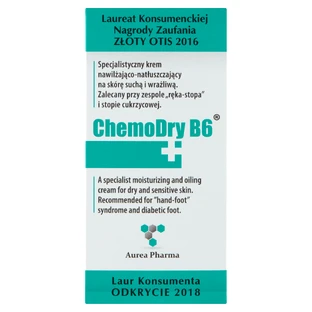 Chemodry B6, специализированный увлажняющий крем для сухой, чувствительной и поврежденной кожи, 50 мл