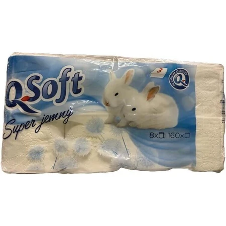 Q SOFT Туалетний папір 3-шаровий білий 1×8 шт, 160 шматків: ціни та характеристики