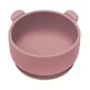 Силиконовая миска с присоской Мишка, 6 месяцев+, Старая роза, Appekids