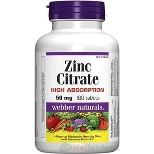 WEBBER NATURALS Цинк 50 мг цитрат 1×180 табл.