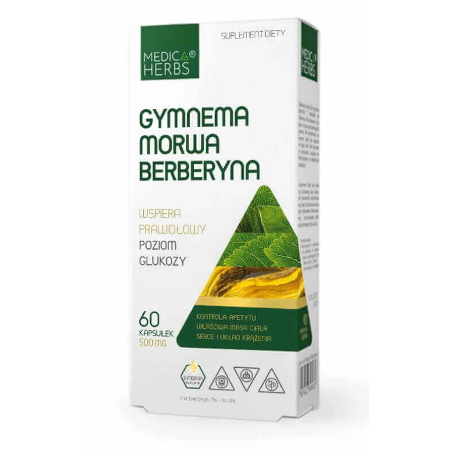 Гимнема, шелковица, берберин 60 капсул Medica Herbs: цены и характеристики