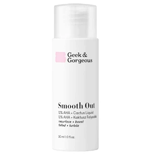 Geek & Gorgeous Smooth Out, мощное отшелушивающее средство с 12% AHA-кислот и кактусом колючей груши, 30 мл