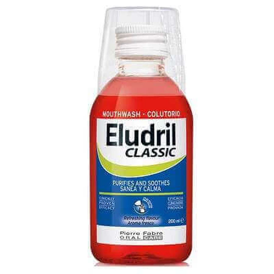 Ополіскувач для порожнини рота Eludril Classic з хлоргексидином, 200 мл: ціни та характеристики
