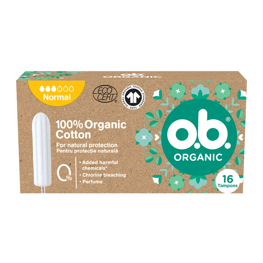 Тампоны Organic Normal, 16 штук, OB: цены и характеристики