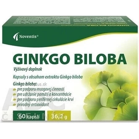 Noventis GINKGO BILOBA 1×60 cps, пищевая добавка: цены и характеристики