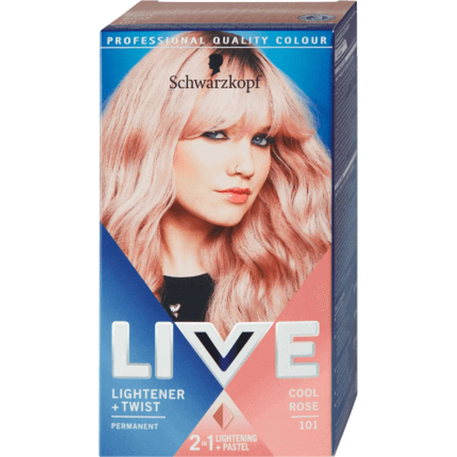 Schwarzkopf Live Lightner 101 Перманентна стійка фарба Lightner 101 Холодна троянда, 142 г: ціни та характеристики