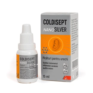 Краплі вушні Coldisept NanoSilver, 15 мл, Аркона