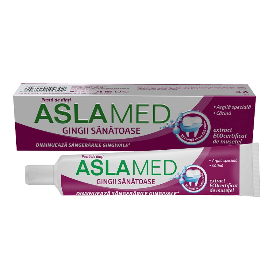 Зубная паста для здоровых десен AslaMed, 75 мл, Farmec: цены и характеристики
