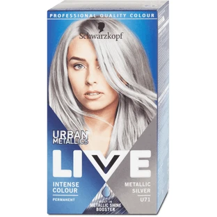 Фарба для перманентного волосся Schwarzkopf Жива фарба для волосся U71 Сріблястий металік, 142 г