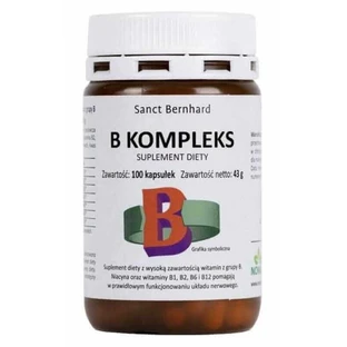 Комплекс витаминов B (ниацин, B1, B2, B6, B12) 100 капсул Sanct Bernhard
