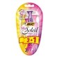 Miss Soleil Collor Colletion 3 лезвия для женской бритвы, 3+1 шт, BIC