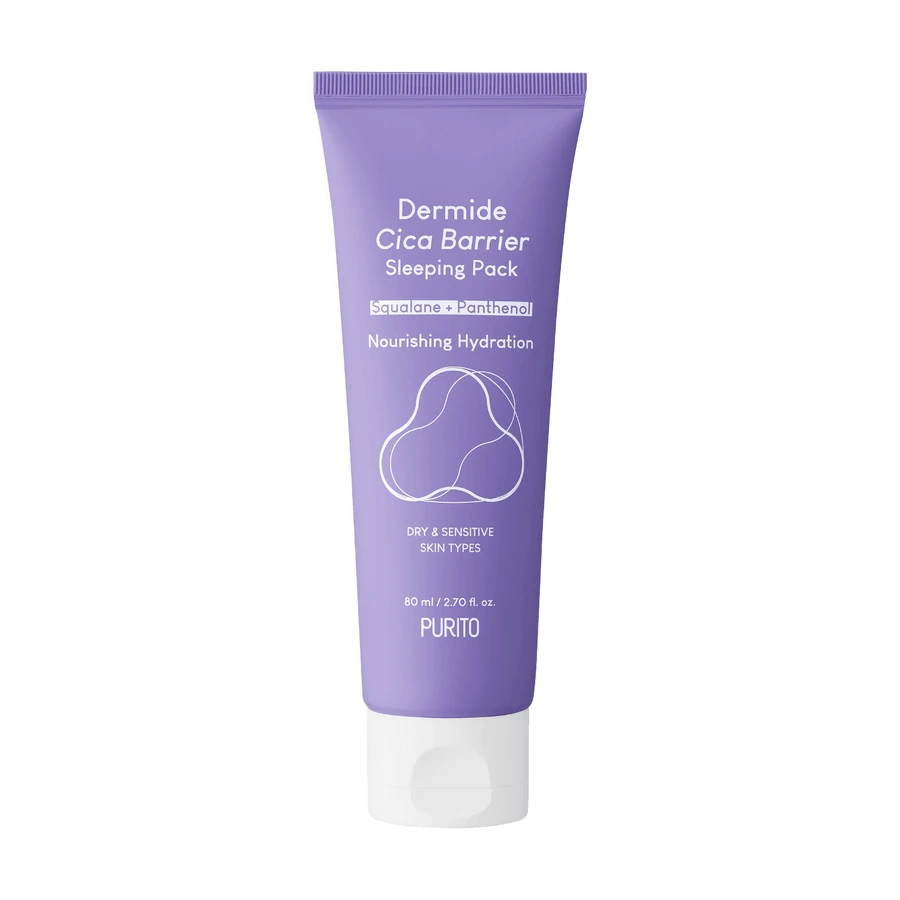Purito Dermide Cica Barrier Sleeping Pack Регенерирующий ночной крем с экстрактом азиатского кресса, 80 мл: цены и характеристики