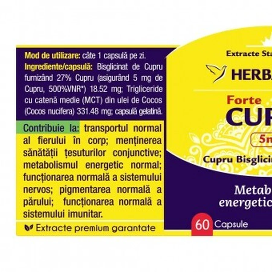 Herbagetica Cuprum Forte x 60cps: цены и характеристики