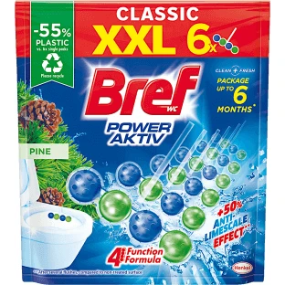 Освіжувач для туалету Bref Toilet power activ сосна, 6 шт.