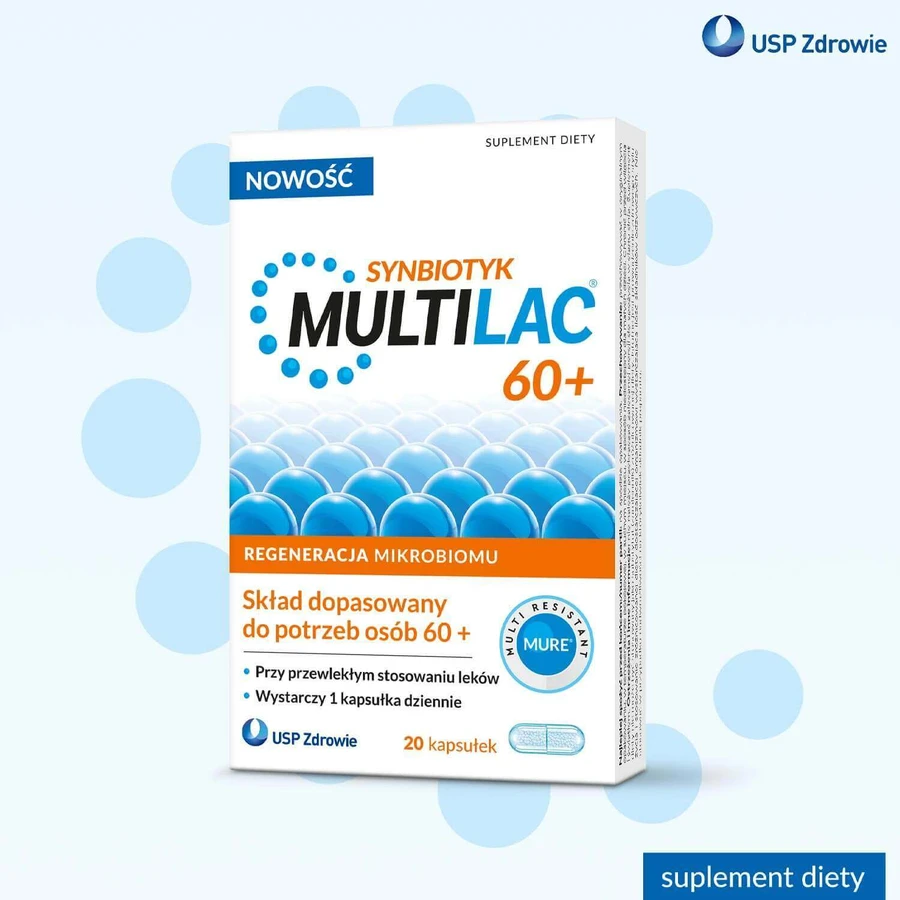 Мультилак 60+ Синбиотик/Multilac 60+ Synbiotic, 20 капсул: цены и характеристики