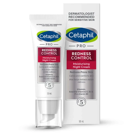 Cetaphil Pro Redness Control, нічний крем, зволожуючий, для чутливої шкіри, 50 мл ЗАБРУДНЕНА УПАКОВКА: ціни та характеристики