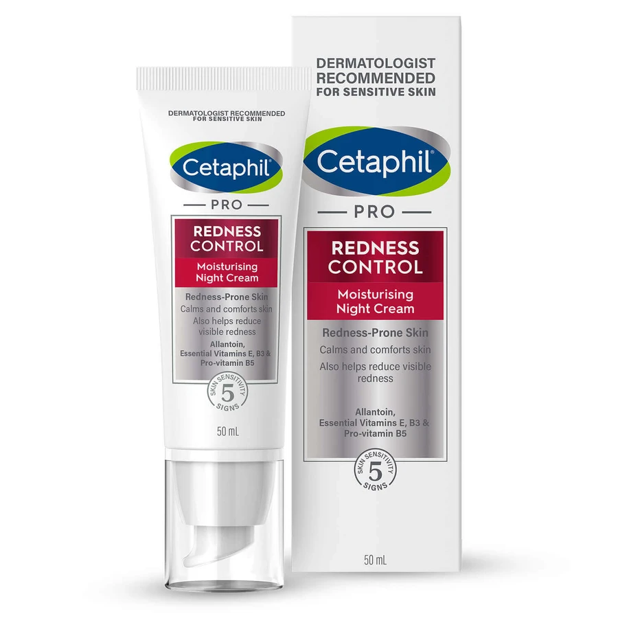 Cetaphil Pro Redness Control, нічний крем, зволожуючий, для чутливої шкіри, 50 мл ЗАБРУДНЕНА УПАКОВКА: ціни та характеристики