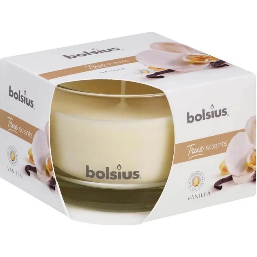 Bolsius Aromatic 2.0 Скло 90x63мм Ваніль, ароматична свічка 1×1 шт, ароматична свічка: ціни та характеристики