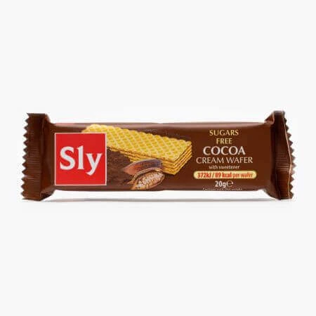 Вафли с кремом из какао, без сахара, 20 г, Sly Nutrition: цены и характеристики