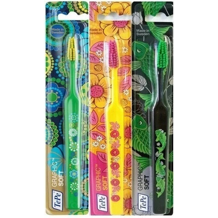 TePe Select Graphic Soft Toothbrush 1×1, мягкая зубная щетка: цены и характеристики