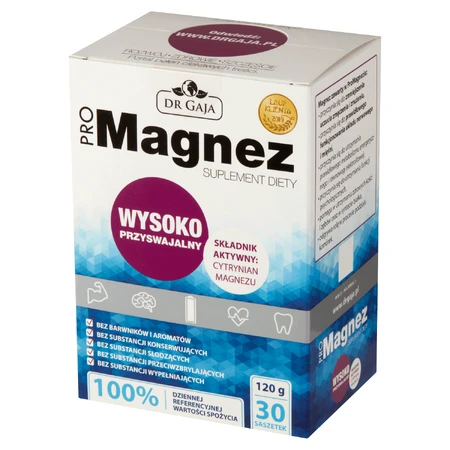 Dr Gaja ProMagnesium, цитрат магнію, 4 г х 30 пакетиків КОРОТКИЙ ТЕРМІН ДІЇ: ціни та характеристики