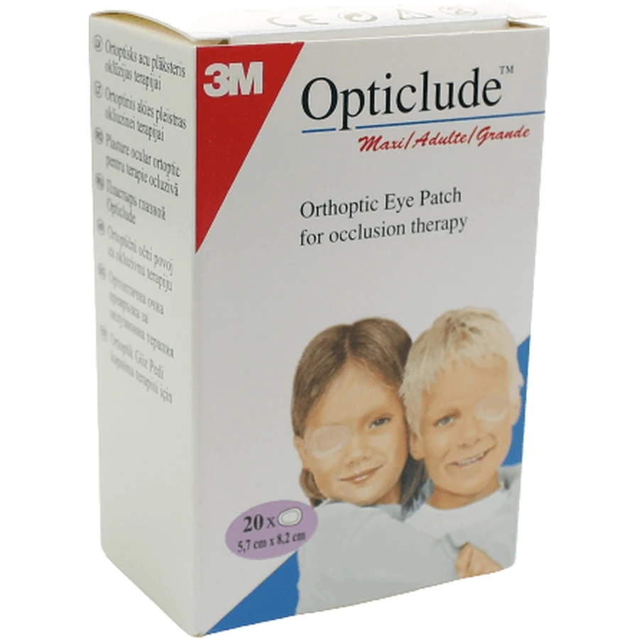3M Futuro Opticlude Maxi Junior пластир для очей 5,7 х 8 см, ортопедичний, для лікування косоокості 20 шт.: ціни та характеристики