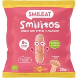 Smileat Органические кукурузные чипсы Smilitos со вкусом клубники и банана 25 г