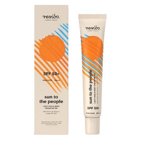 Resibo Sun To The People, легкий крем для обличчя та тіла, SPF 50+, 50 мл: ціни та характеристики