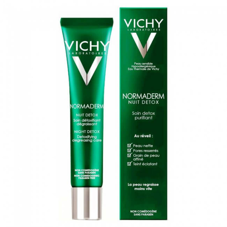Крем для обличчя Vichy Normaderm Нічний догляд-детокс для проблемної шкіри обличчя, 40 мл: ціни та характеристики