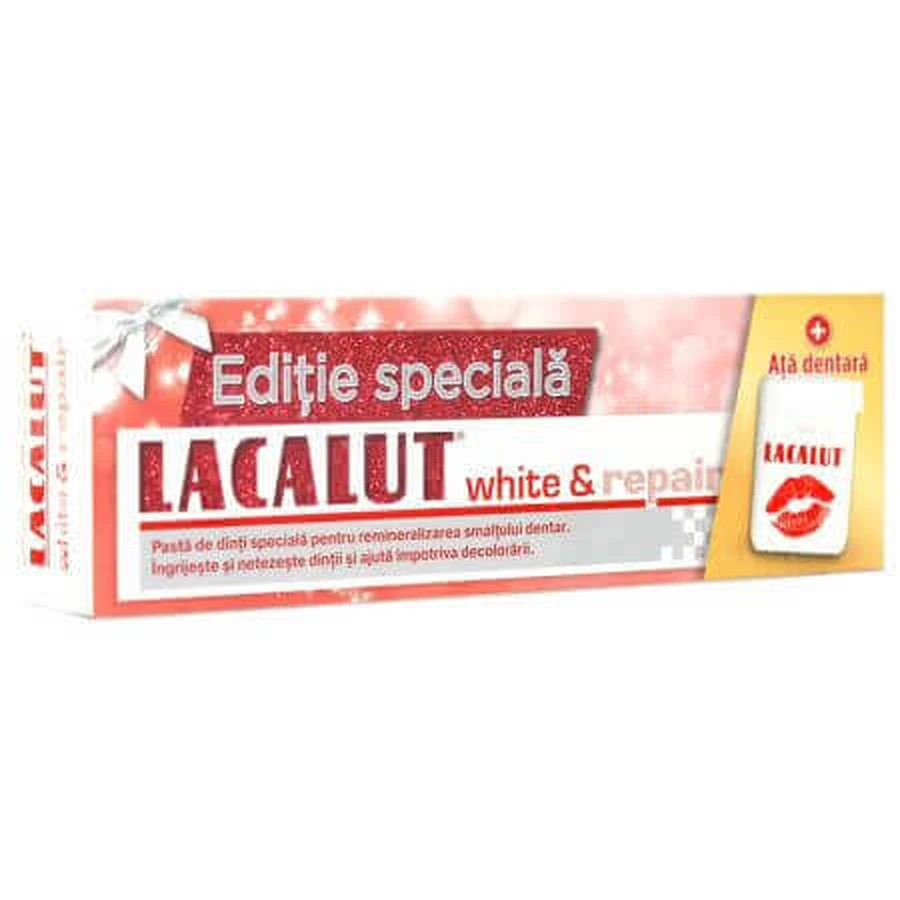 Упаковка Lacalut Зубная паста White & Repair+, 75 мл, Naturwaren: цены и характеристики