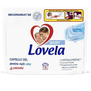 Капсулы с моющим средством для белого и цветного белья, 11 штук, Lovela Baby