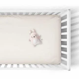 Трикотажне еластичне простирадло, 120x60 см, екрю, Tuxi Brands